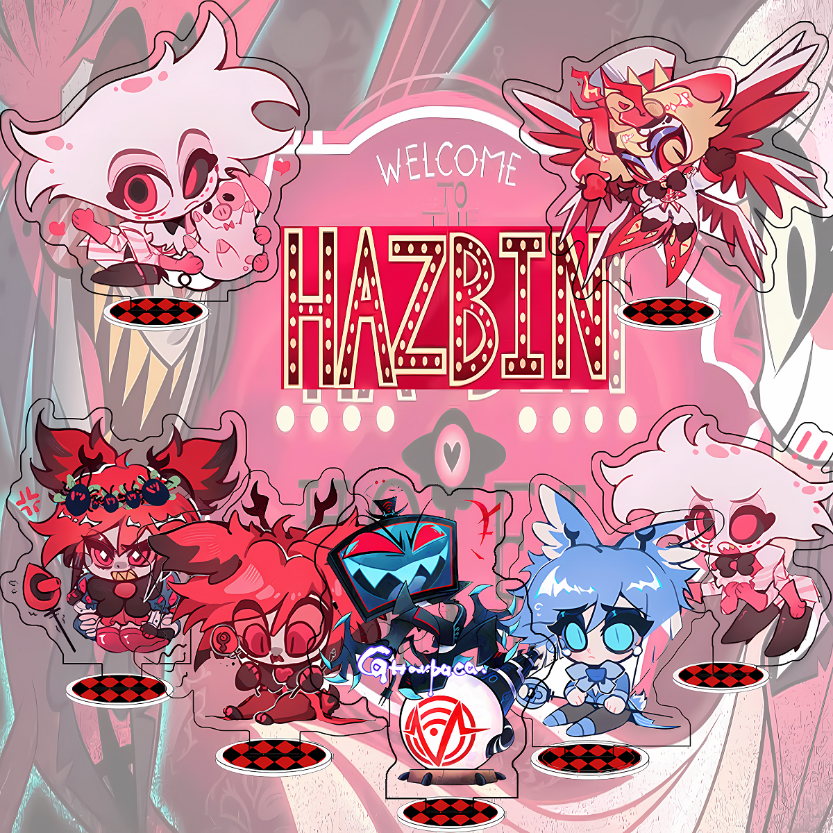 Premium Anime Merchandise - Hazbin Hotel 10cm Acrylic Stand -