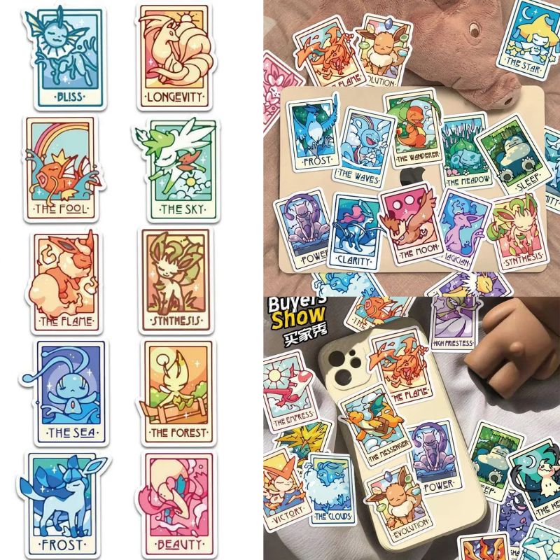 90Pcs/pack Pokemon Eevee Pikac – Sticker Sheet Set Bewertung und Preis
