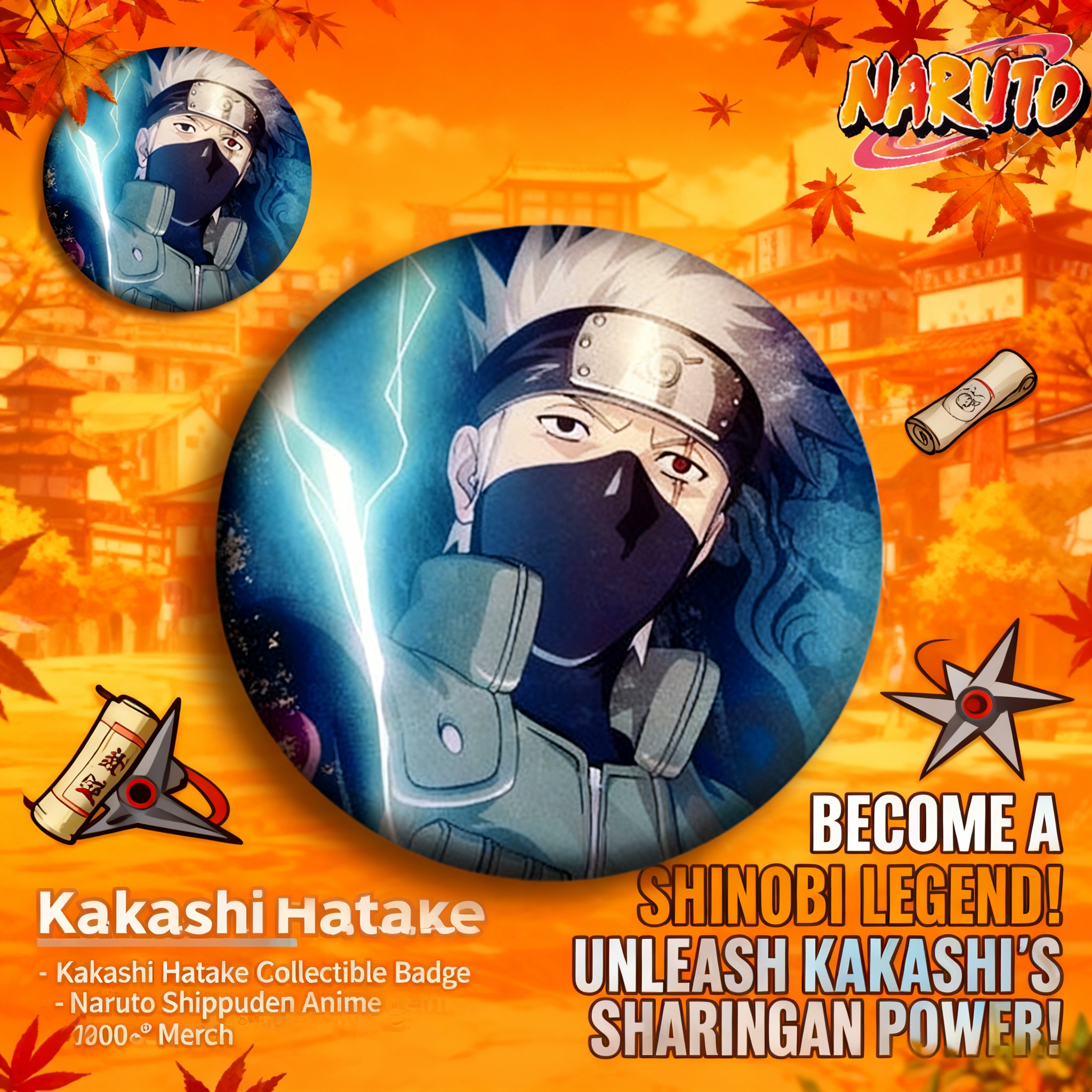 Naruto Anime Badge Pin 58mm Sa – Anime Merchandise Naruto Bewertung und Preis