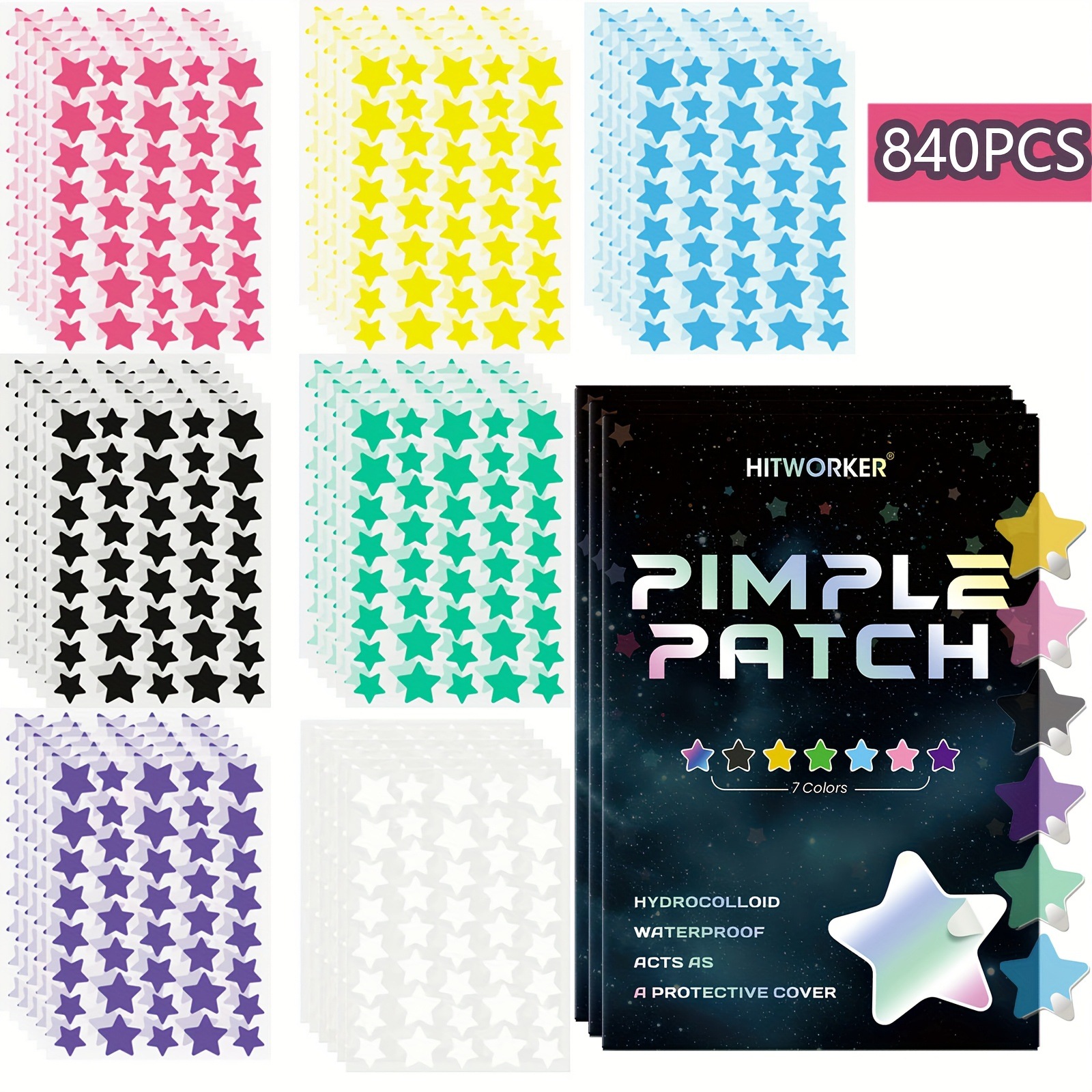 840 Patches / Pack 7 Color Sta – Sticker Sheet Set Bewertung und Preis
