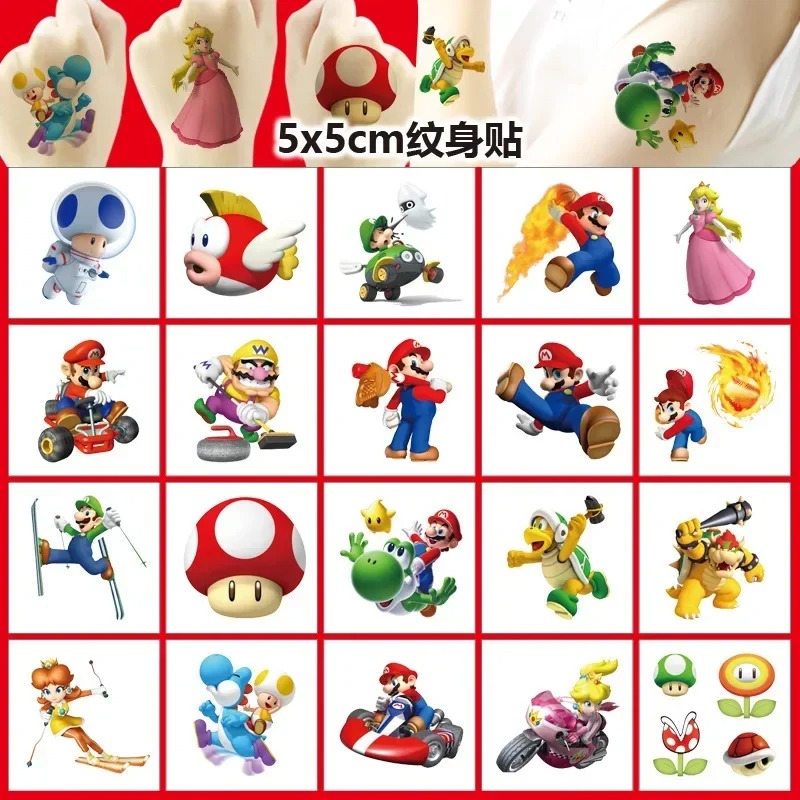 20PCS 5CM*5CM Cartoon Mario Br – Sticker Sheet Set Bewertung und Preis