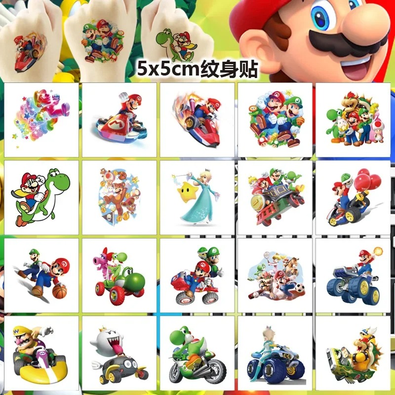 20PCS 5CM*5CM Cartoon Mario Br – Sticker Sheet Set Bewertung und Preis