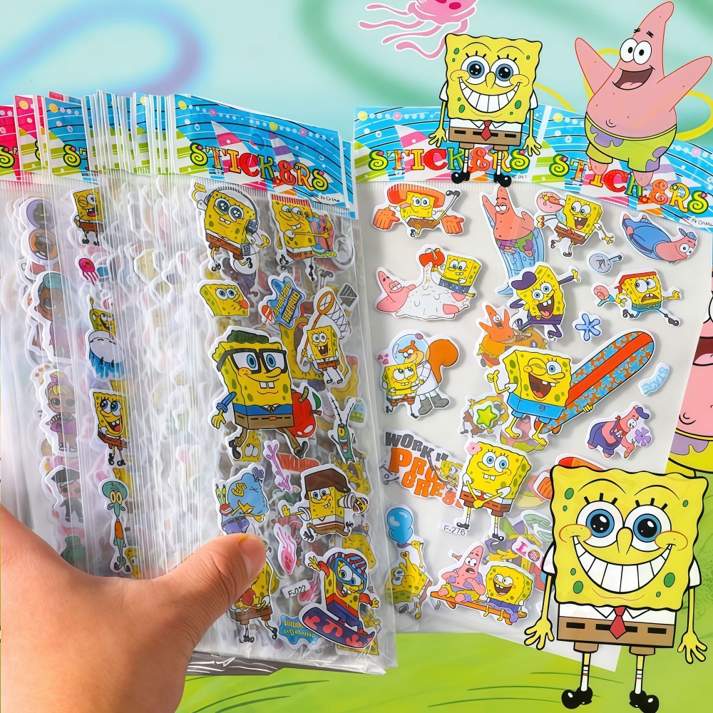 12-Pack SpongeBob 3D Stickers  – Sticker Sheet Set Bewertung und Preis