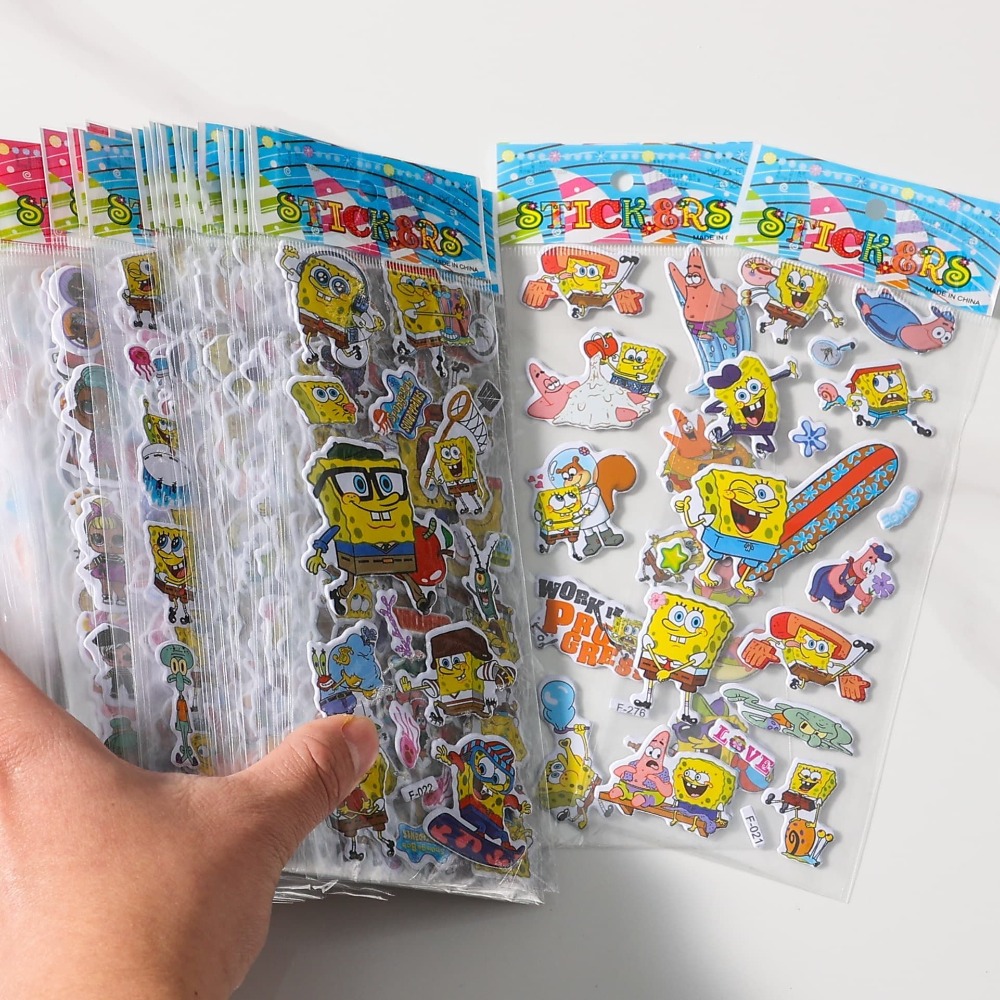 12-Pack SpongeBob 3D Stickers  – Sticker Sheet Set Bewertung und Preis