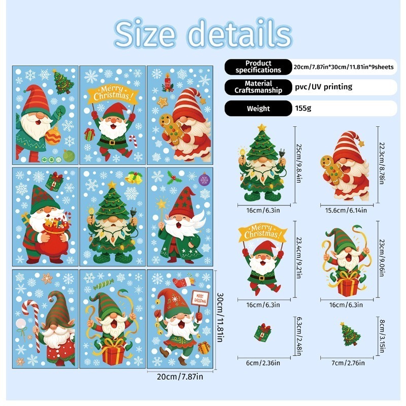 9 sheets/set of Santa Claus el – Sticker Sheet Set Bewertung und Preis