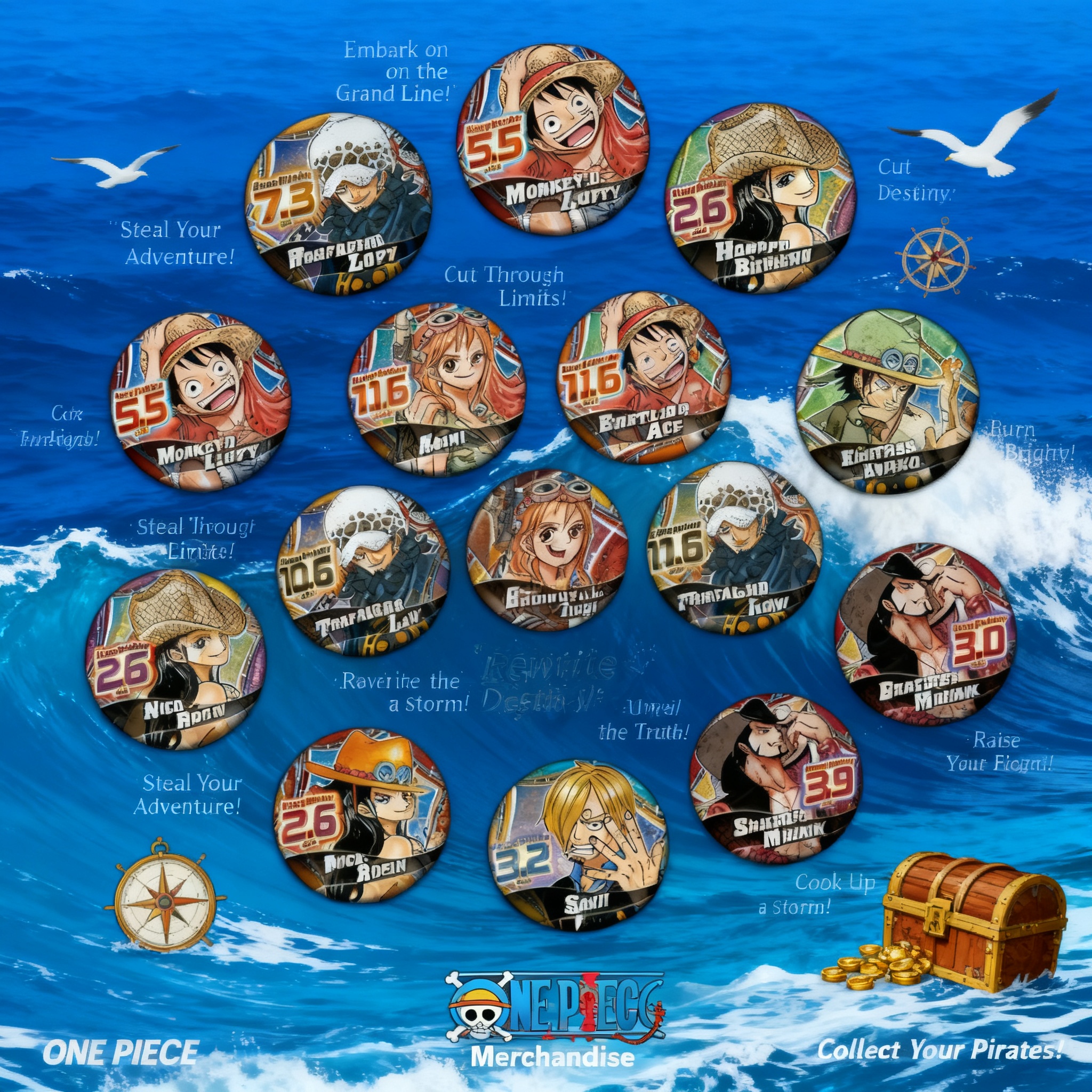 One Piece Anime Badge Pin Chin – Anime One Piece Merchandise Bewertung und Preis